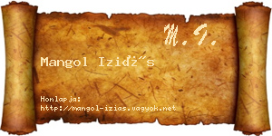 Mangol Iziás névjegykártya